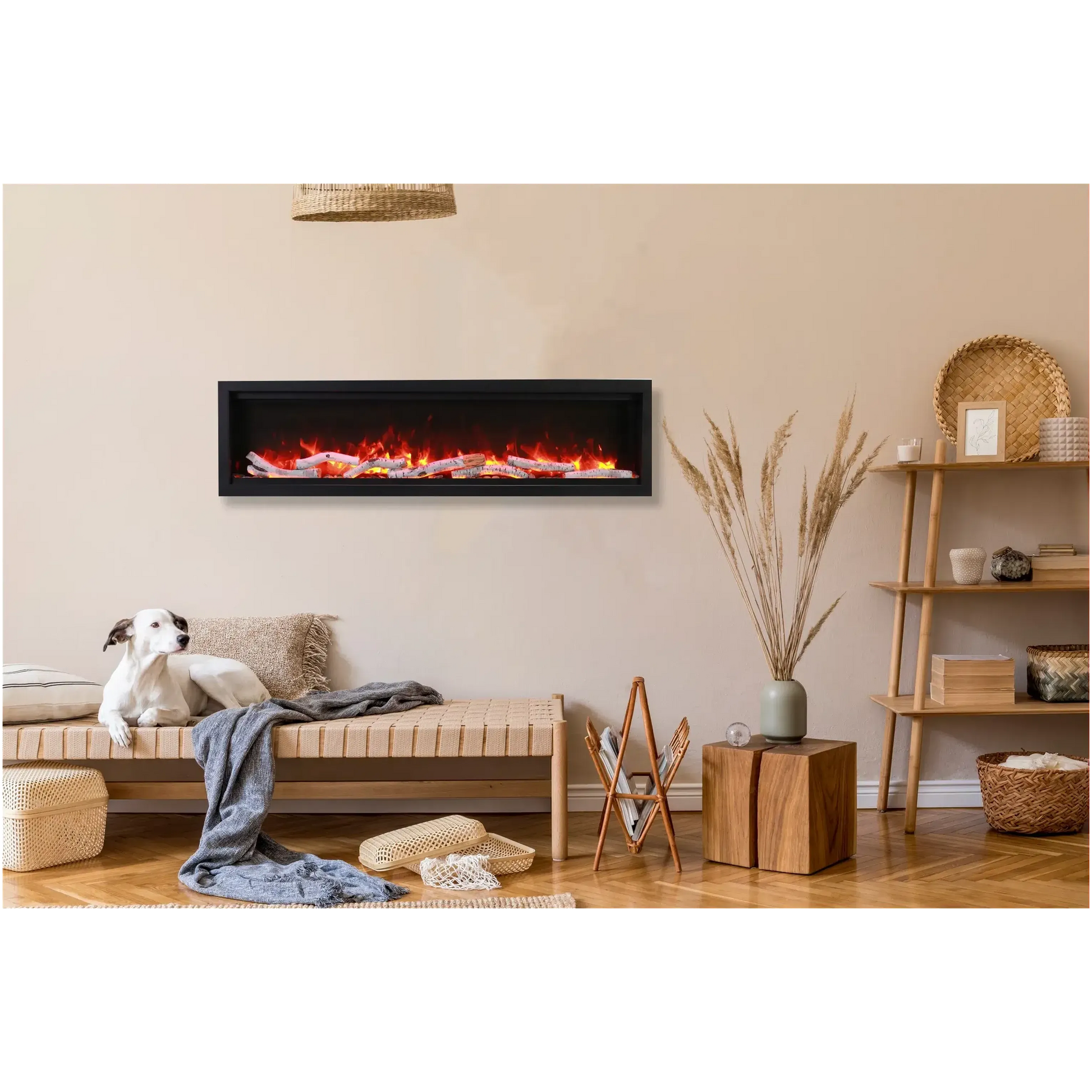 Amantii Symmetry Bespoke 34" Indoor / Outdoor Built-in Clean Face Smart Electric Fireplace