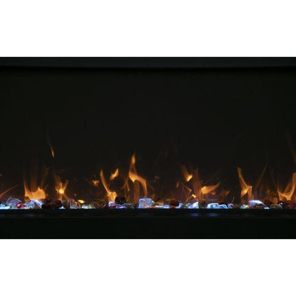 Amantii Symmetry Bespoke Extra Tall 100" Indoor / Outdoor Built-in Clean Face Smart Electric Fireplace