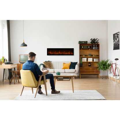 Amantii Symmetry Bespoke Extra Tall 50" Indoor / Outdoor Built-in Clean Face Smart Electric Fireplace