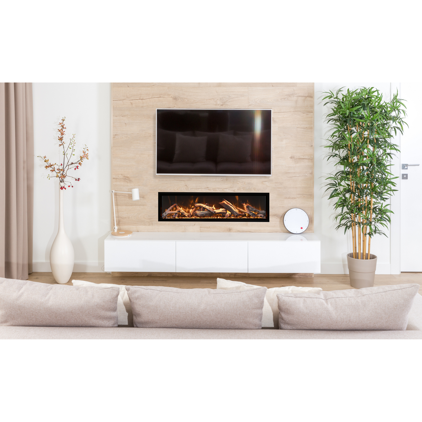Amantii Symmetry Bespoke Extra Tall 50" Indoor / Outdoor Built-in Clean Face Smart Electric Fireplace