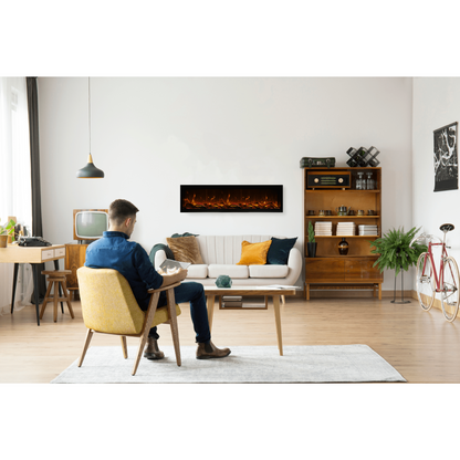 Amantii Symmetry Bespoke Extra Tall 50" Indoor / Outdoor Built-in Clean Face Smart Electric Fireplace