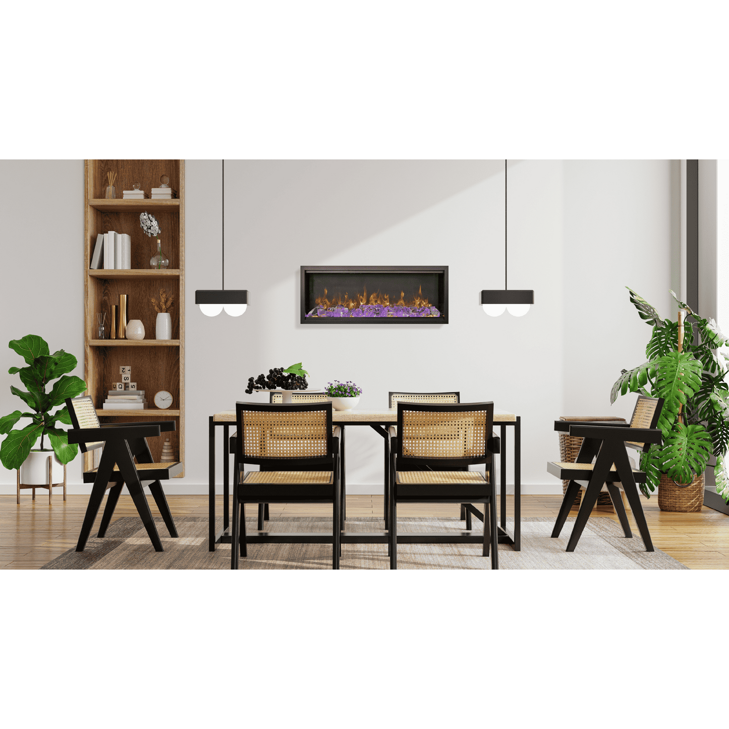 Amantii Symmetry Bespoke Extra Tall 88" Indoor / Outdoor Built-in Clean Face Smart Electric Fireplace