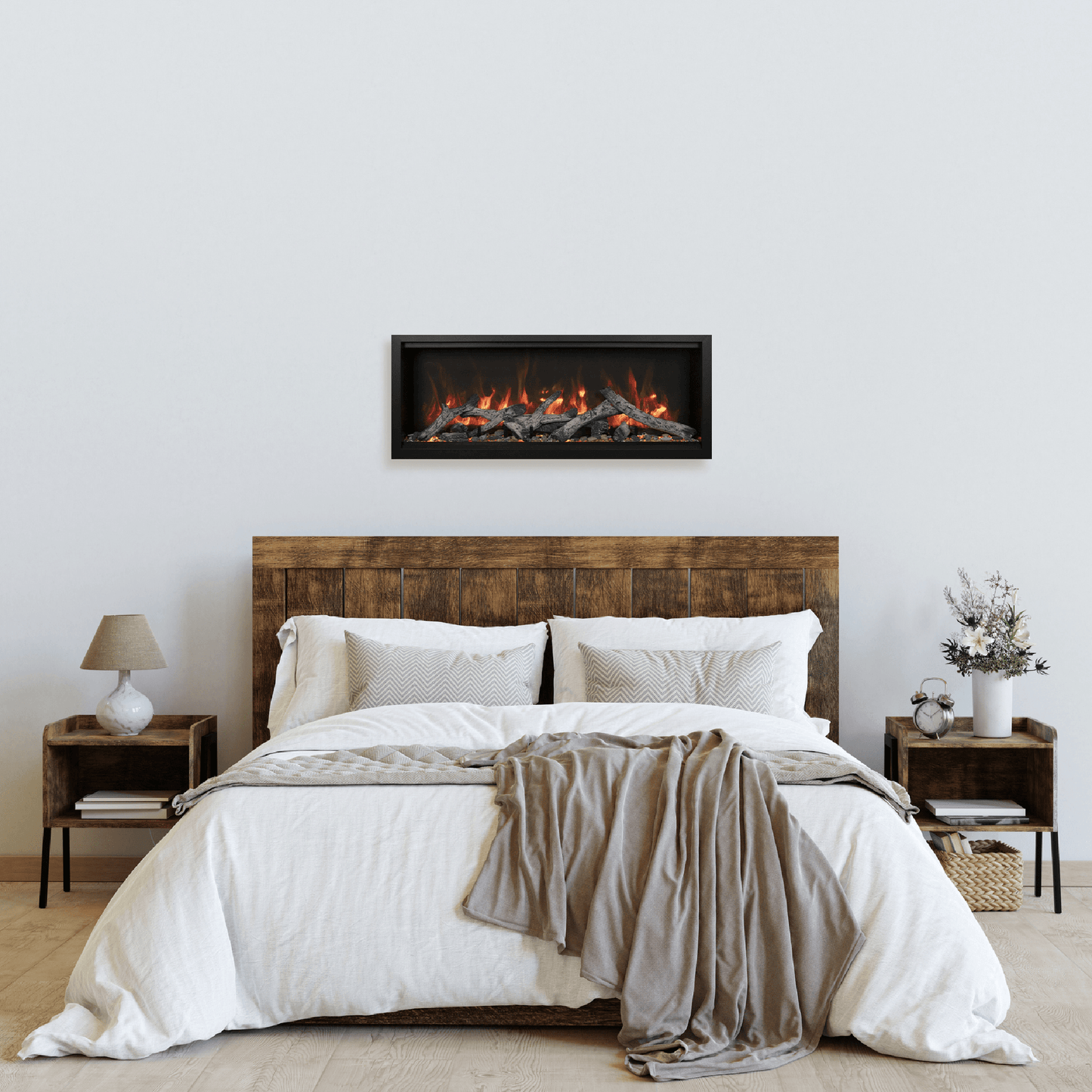 Amantii Symmetry Extra Tall 100" Indoor / Outdoor Built-in Smart WiFi Electric Fireplace