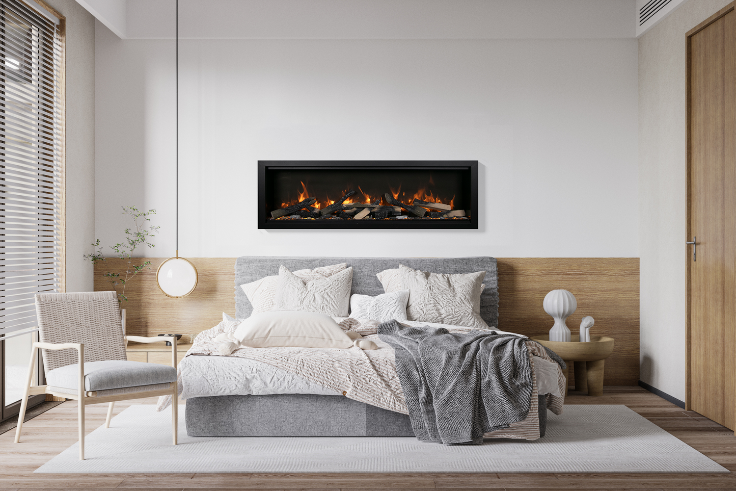 Amantii Symmetry Extra Tall Lumina 88" Indoor / Outdoor Built-in Smart Electric Fireplace