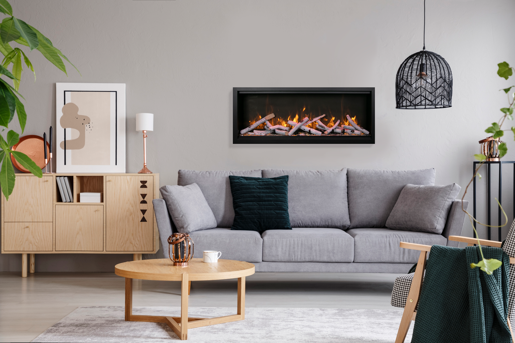 Amantii Symmetry Extra Tall Lumina 88" Indoor / Outdoor Built-in Smart Electric Fireplace