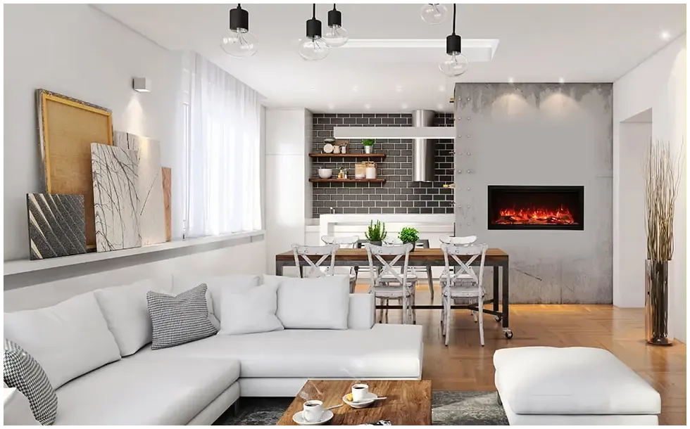 Amantii Symmetry Extra Tall Lumina 88" Indoor / Outdoor Built-in Smart Electric Fireplace
