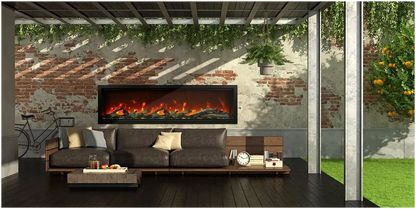 Amantii Symmetry Extra Tall Lumina 88" Indoor / Outdoor Built-in Smart Electric Fireplace