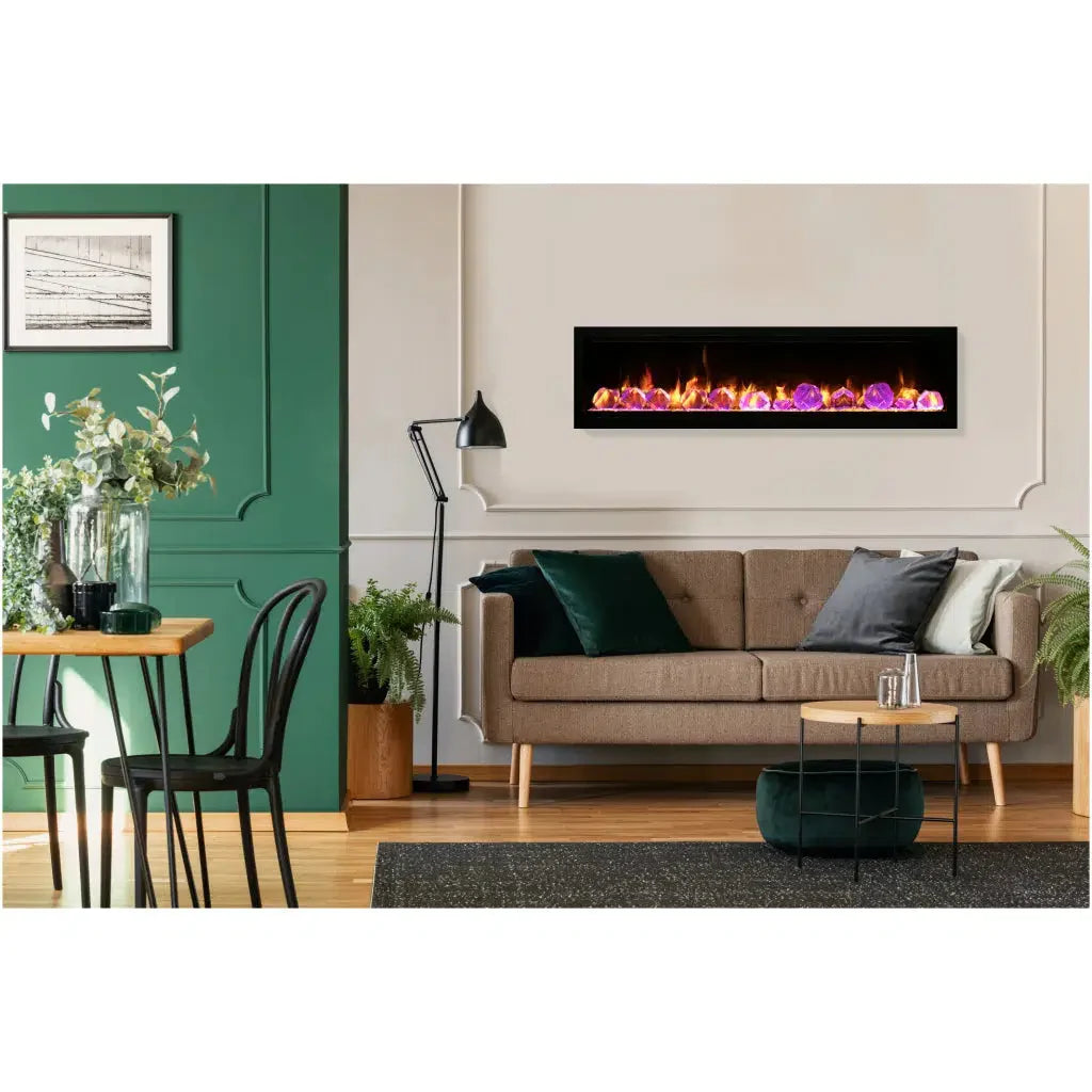 Amantii Symmetry Lumina 74" Indoor Outdoor Built-in Smart Electric Fireplace