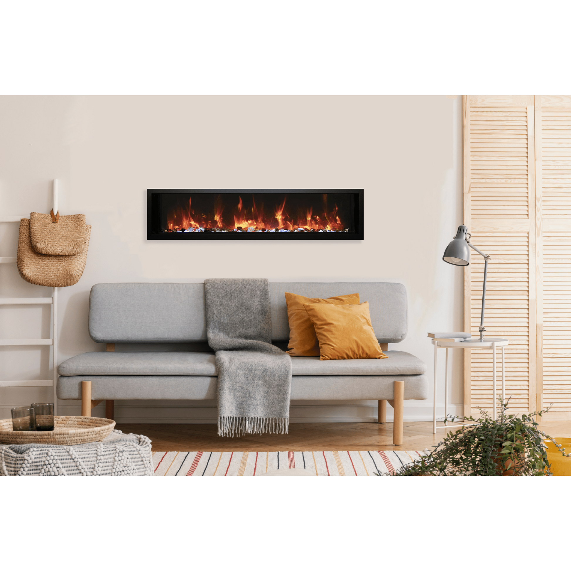 Amantii Symmetry Xtra Slim 65" Wall Mount Non-Smart Electric Fireplace