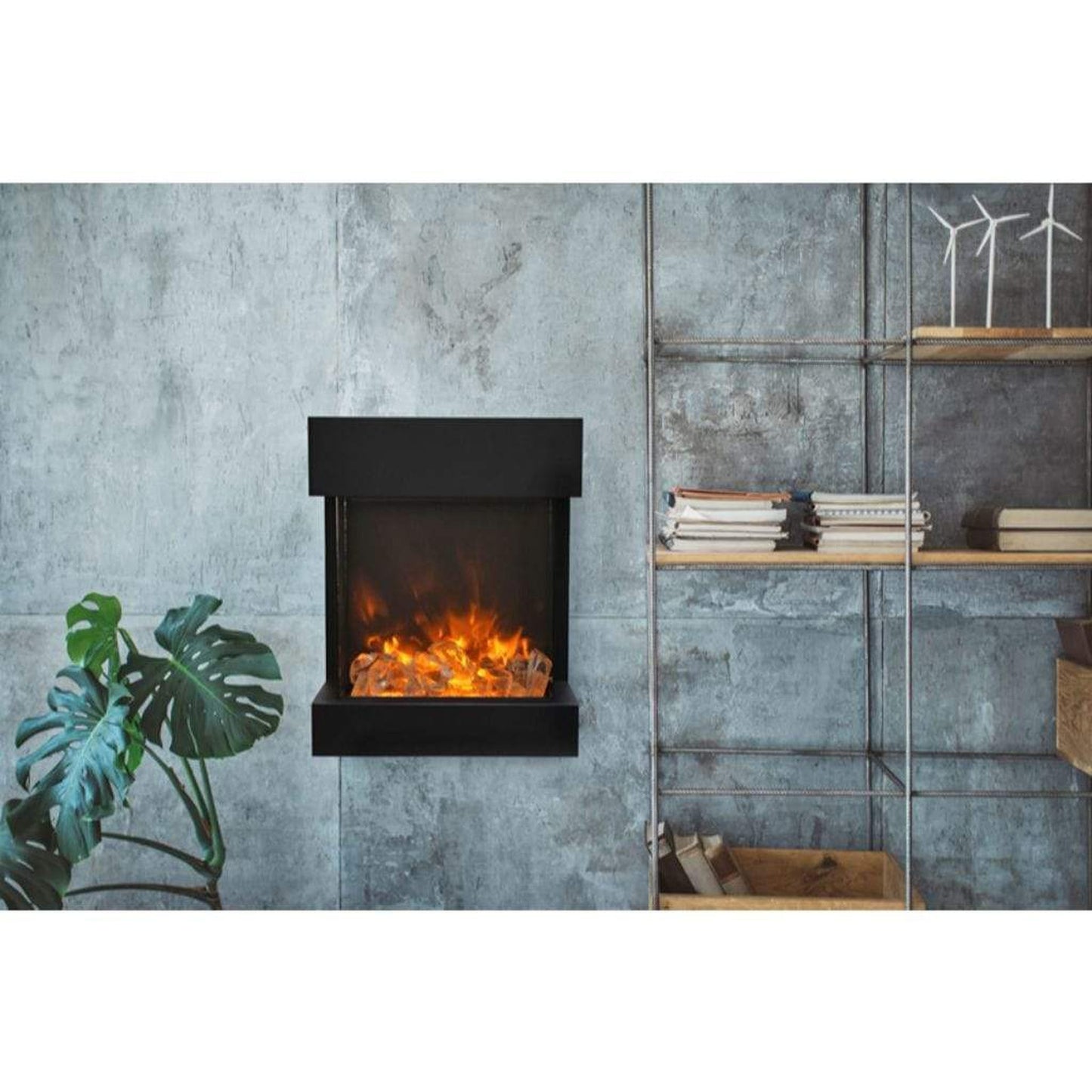Amantii THE CUBE Lumina 20" 3-Sided Smart Wall Mount Electric Fireplace