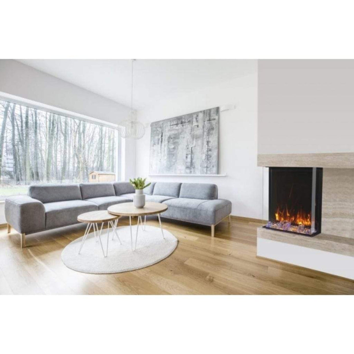 Amantii THE CUBE Lumina 20" 3-Sided Smart Wall Mount Electric Fireplace