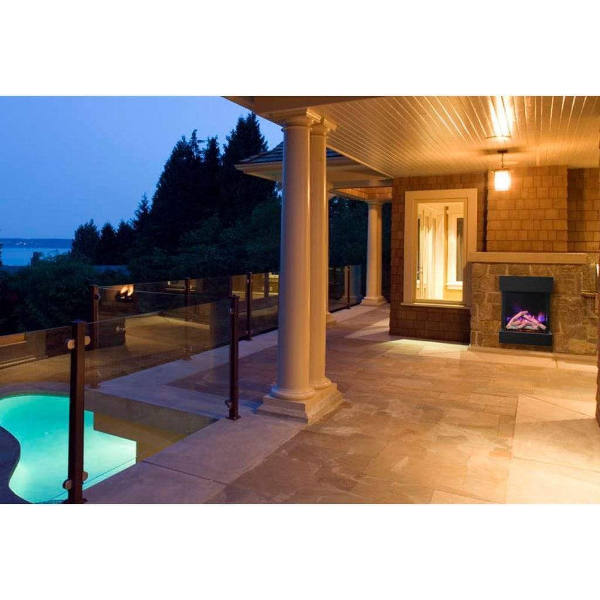 Amantii THE CUBE Lumina 20" 3-Sided Smart Wall Mount Electric Fireplace