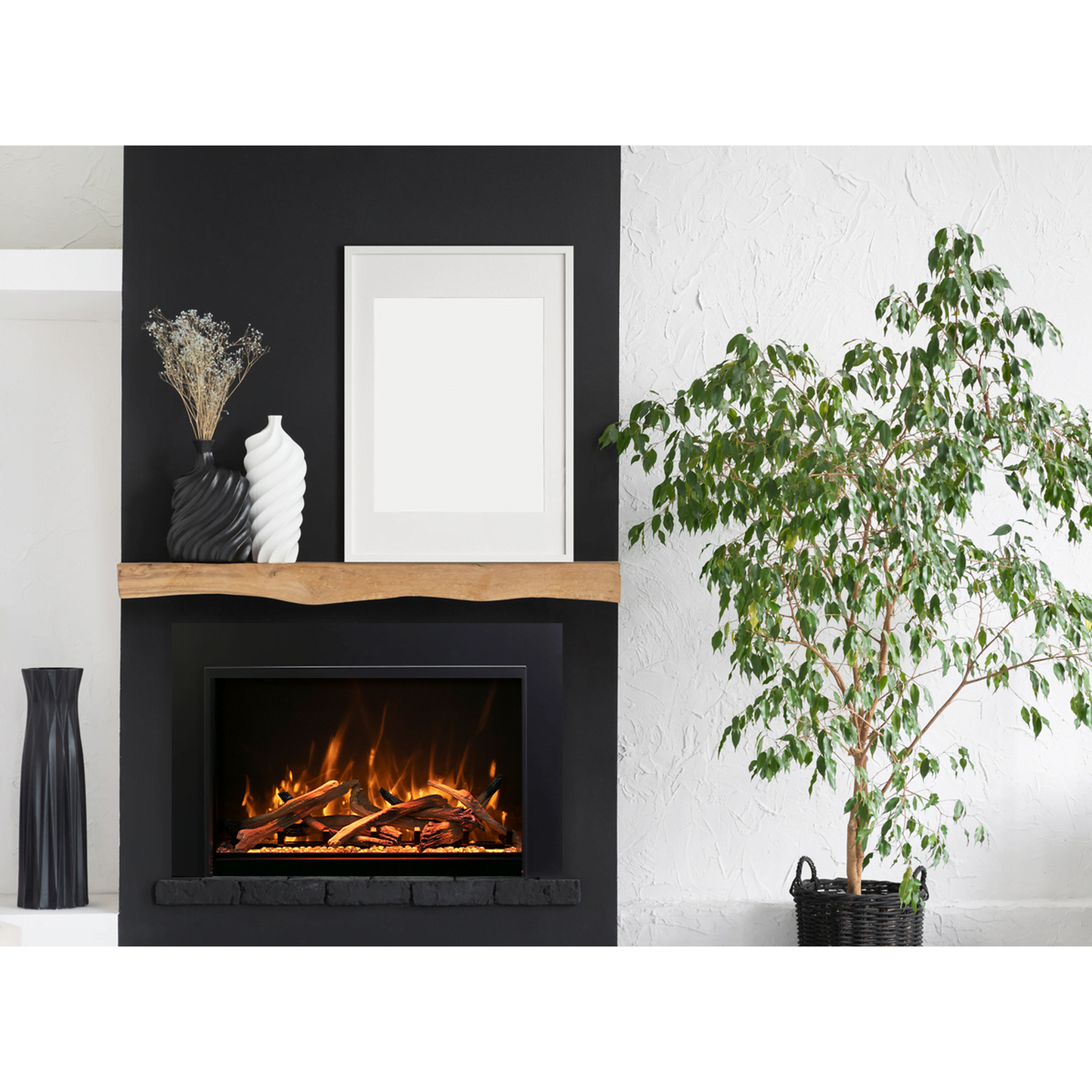 Amantii Traditional Bespoke 48" Indoor/Outdoor Smart Electric Fireplace Insert