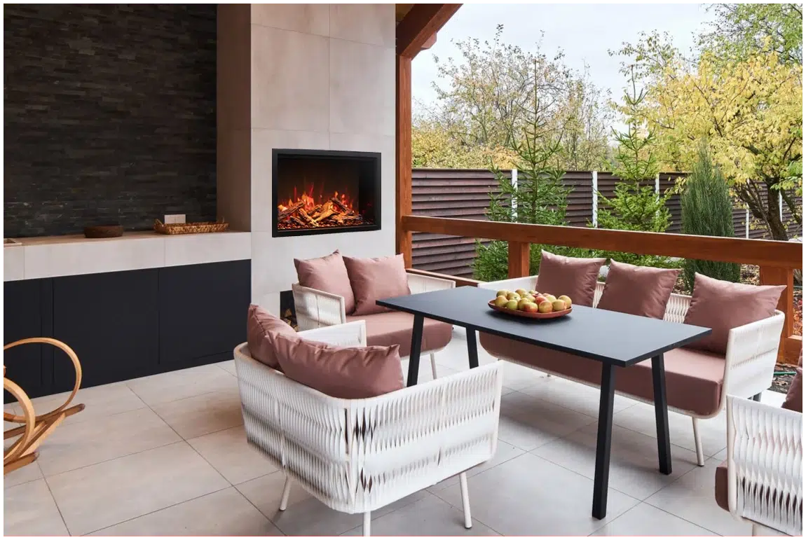 Amantii Traditional Lumina 30" Indoor/Outdoor Smart Electric Fireplace Insert