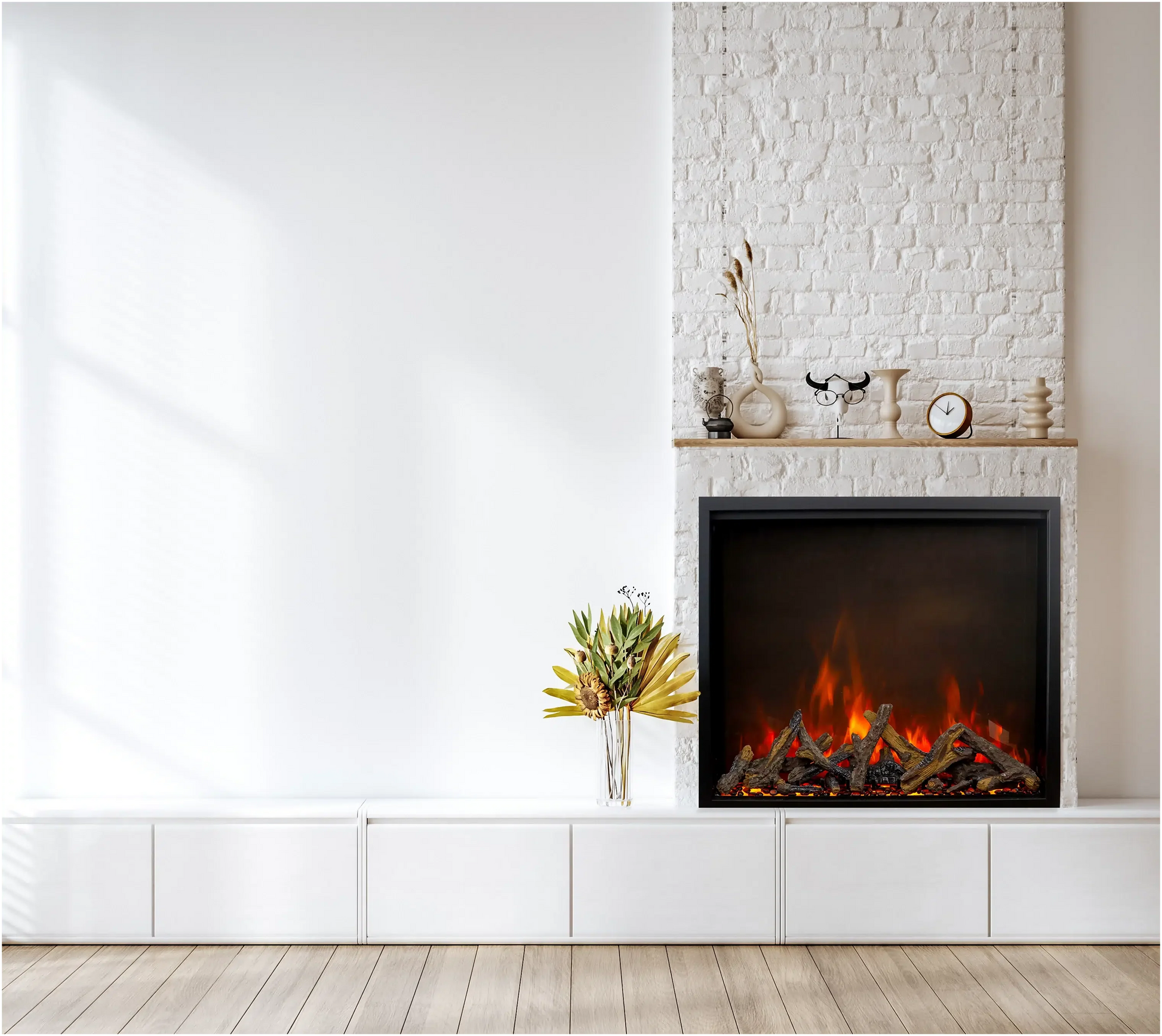 Amantii Traditional Lumina 44" Indoor/Outdoor Smart Electric Fireplace Insert