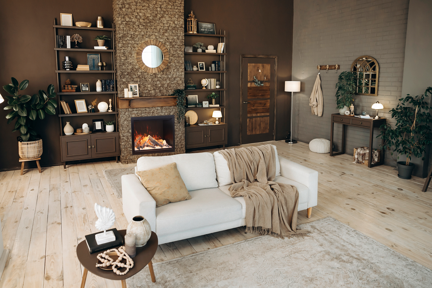 Amantii Traditional Lumina 44" Indoor/Outdoor Smart Electric Fireplace Insert
