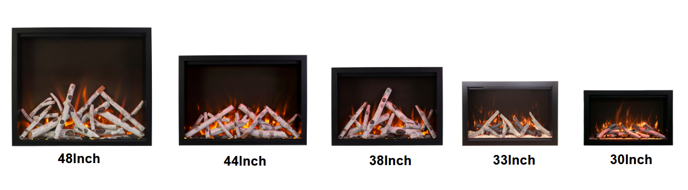 Amantii Traditional Lumina 44" Indoor/Outdoor Smart Electric Fireplace Insert