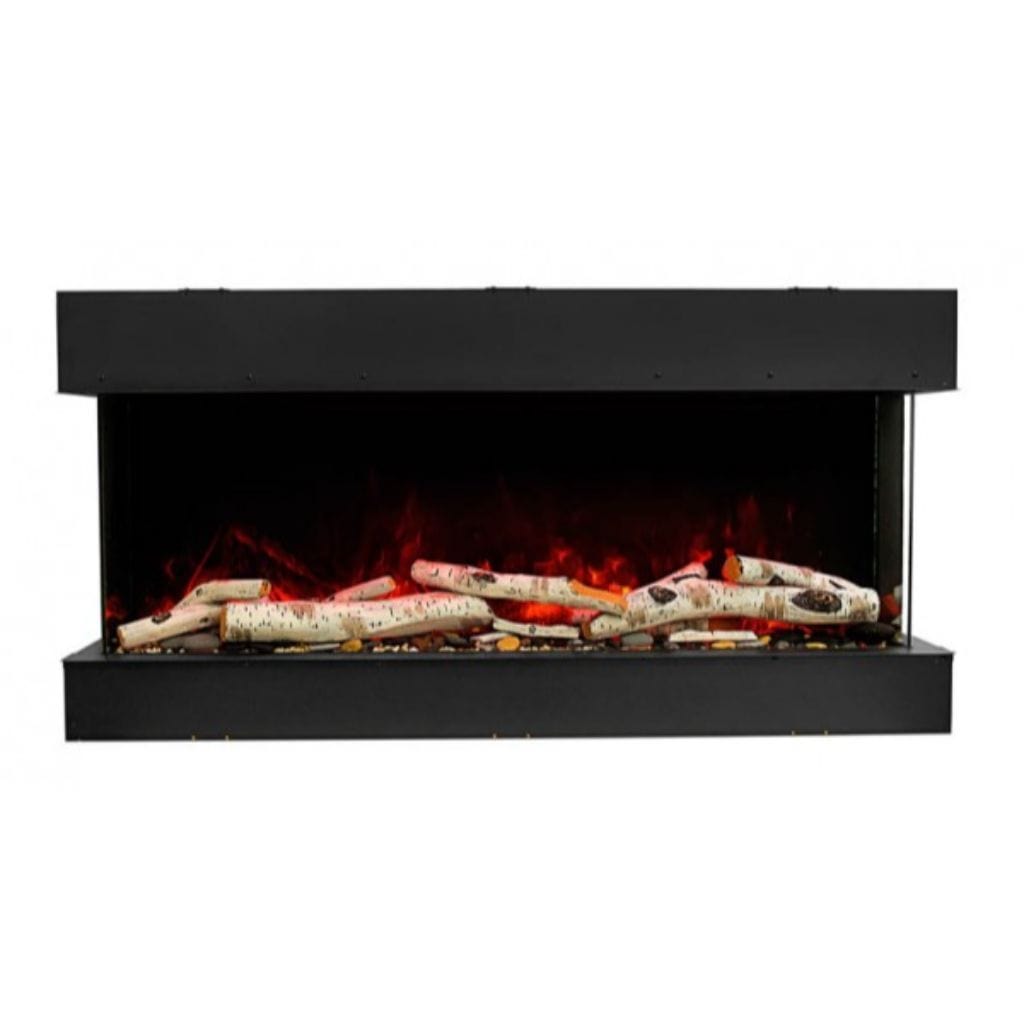 Amantii Tru-View 30" Three Sided Slim Glass Electric Fireplace