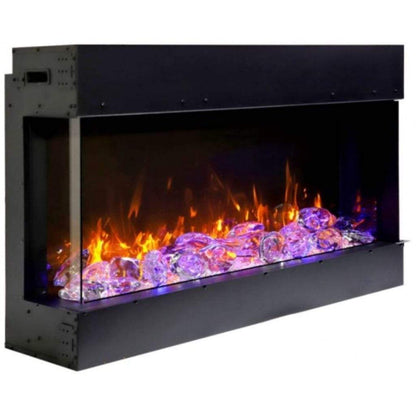 Amantii Tru-View 30" Three Sided Slim Glass Electric Fireplace