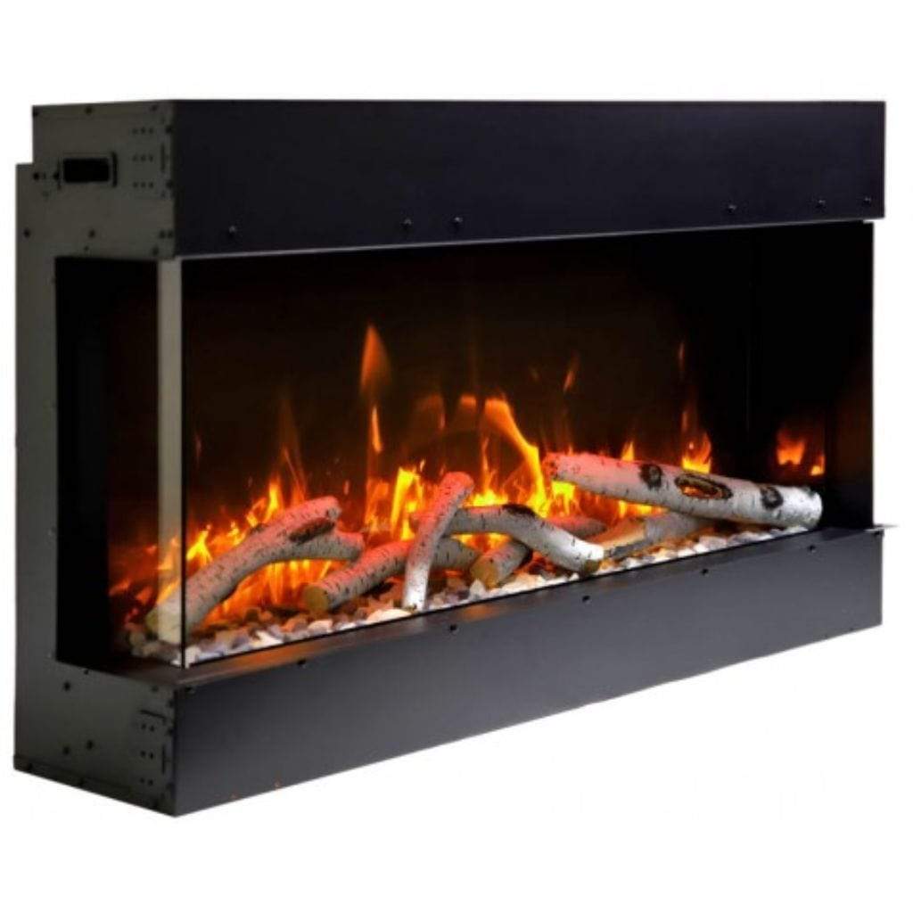 Amantii Tru-View 30" Three Sided Slim Glass Electric Fireplace