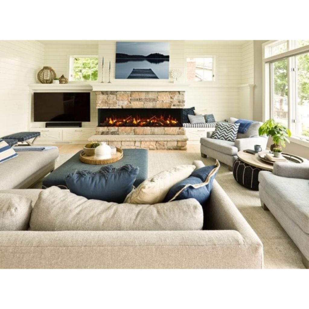 Amantii Tru-View 30" Three Sided Slim Glass Electric Fireplace