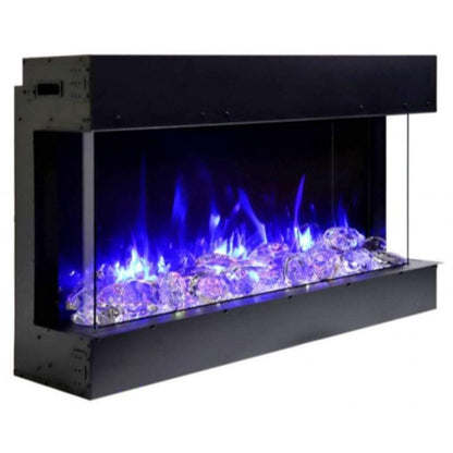 Amantii Tru-View 40" Three Sided Slim Glass Electric Fireplace