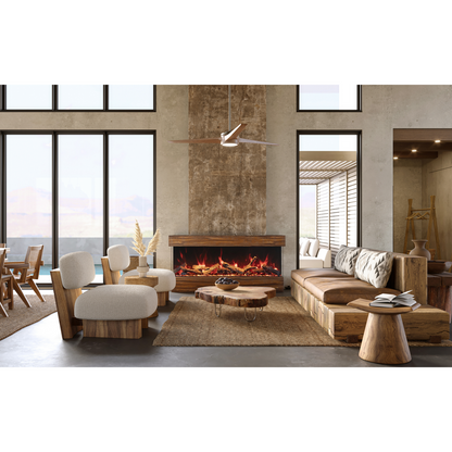Amantii Tru View Bespoke 85" 3 Sided Indoor / Outdoor Electric Fireplace
