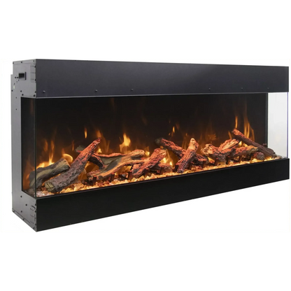 Amantii Tru View Bespoke 85" 3 Sided Indoor / Outdoor Electric Fireplace