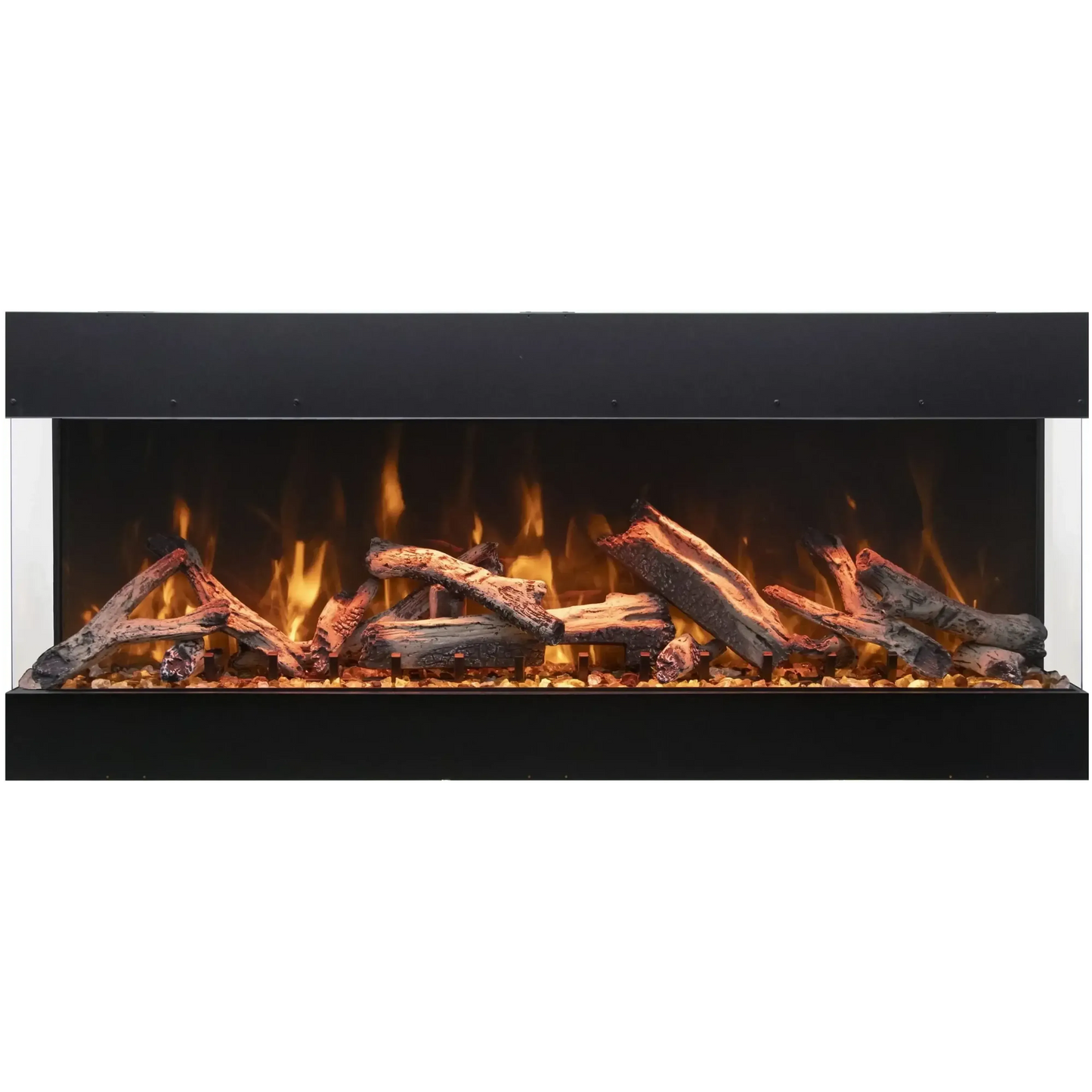Amantii Tru View Bespoke 85" 3 Sided Indoor / Outdoor Electric Fireplace
