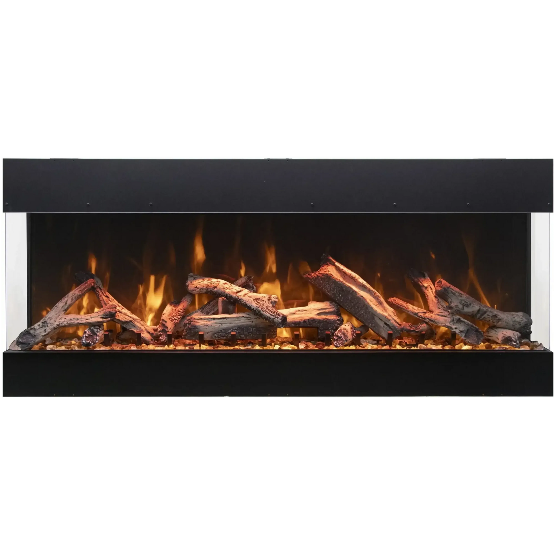 Amantii Tru View Bespoke 85" 3 Sided Indoor / Outdoor Electric Fireplace