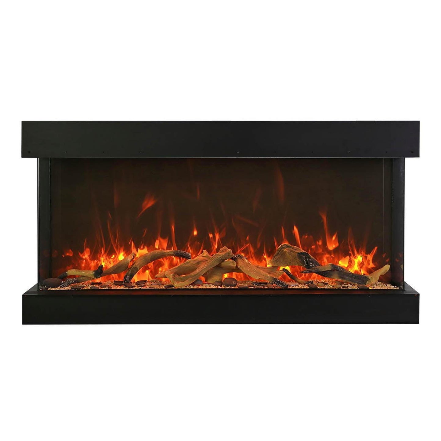 Amantii Tru View Extra Tall XL 88" 3-Sided Indoor / Outdoor Built-in Electric Fireplace