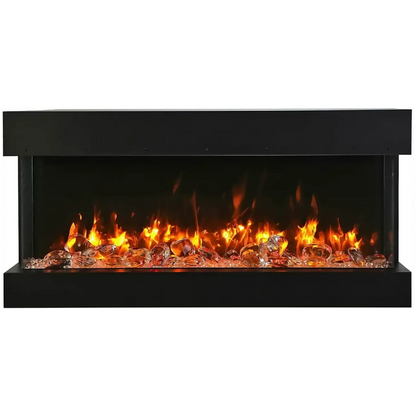 Amantii Tru View Slim Lumina 72" 3-Sided Indoor / Outdoor Electric Fireplace