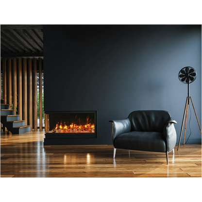 Amantii Tru View Slim Lumina 72" 3-Sided Indoor / Outdoor Electric Fireplace