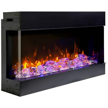 Amantii Tru View Slim Lumina 72" 3-Sided Indoor / Outdoor Electric Fireplace