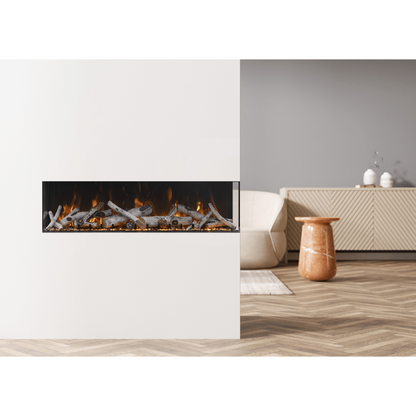 Amantii Tru View XL Deep 72" 3-Sided Indoor / Outdoor Built-in Electric Fireplace