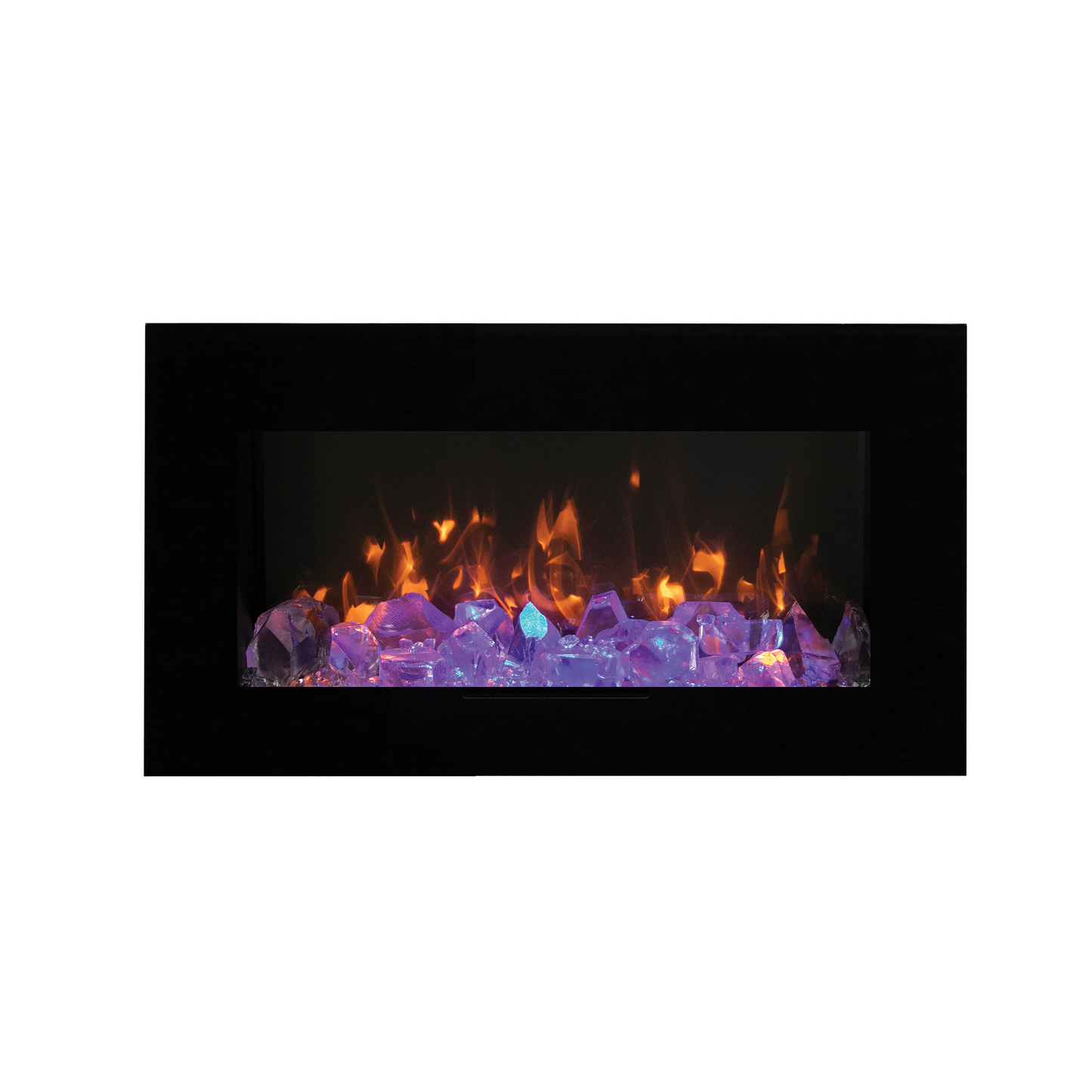 Amantii Wall Mount/Flush Mount 50" Electric Fireplace With Glass Surround and Log Set