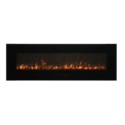 Amantii Wall Mount/Flush Mount 50" Electric Fireplace With Glass Surround and Log Set