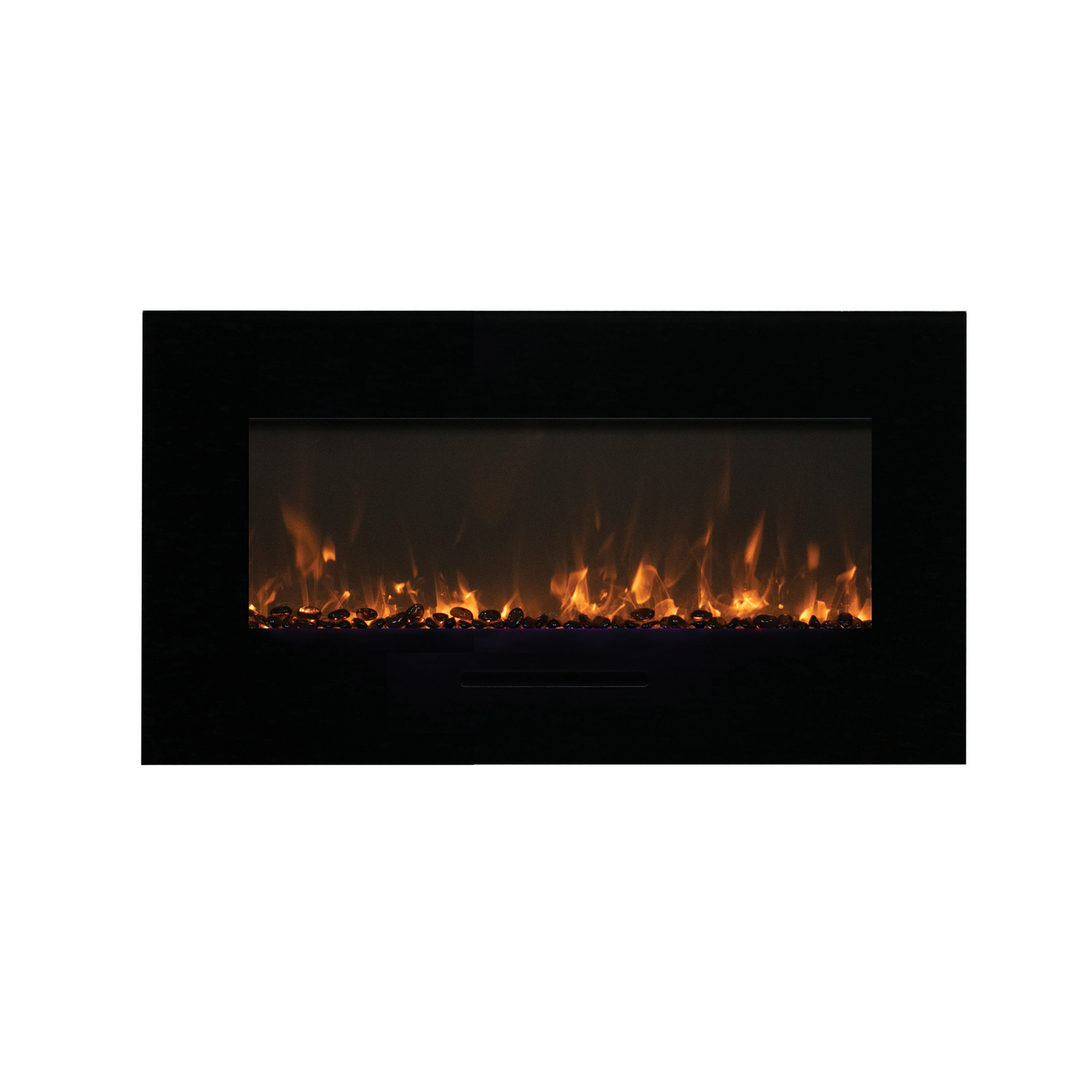 Amantii Wall Mount/Flush Mount 50" Electric Fireplace With Glass Surround and Log Set