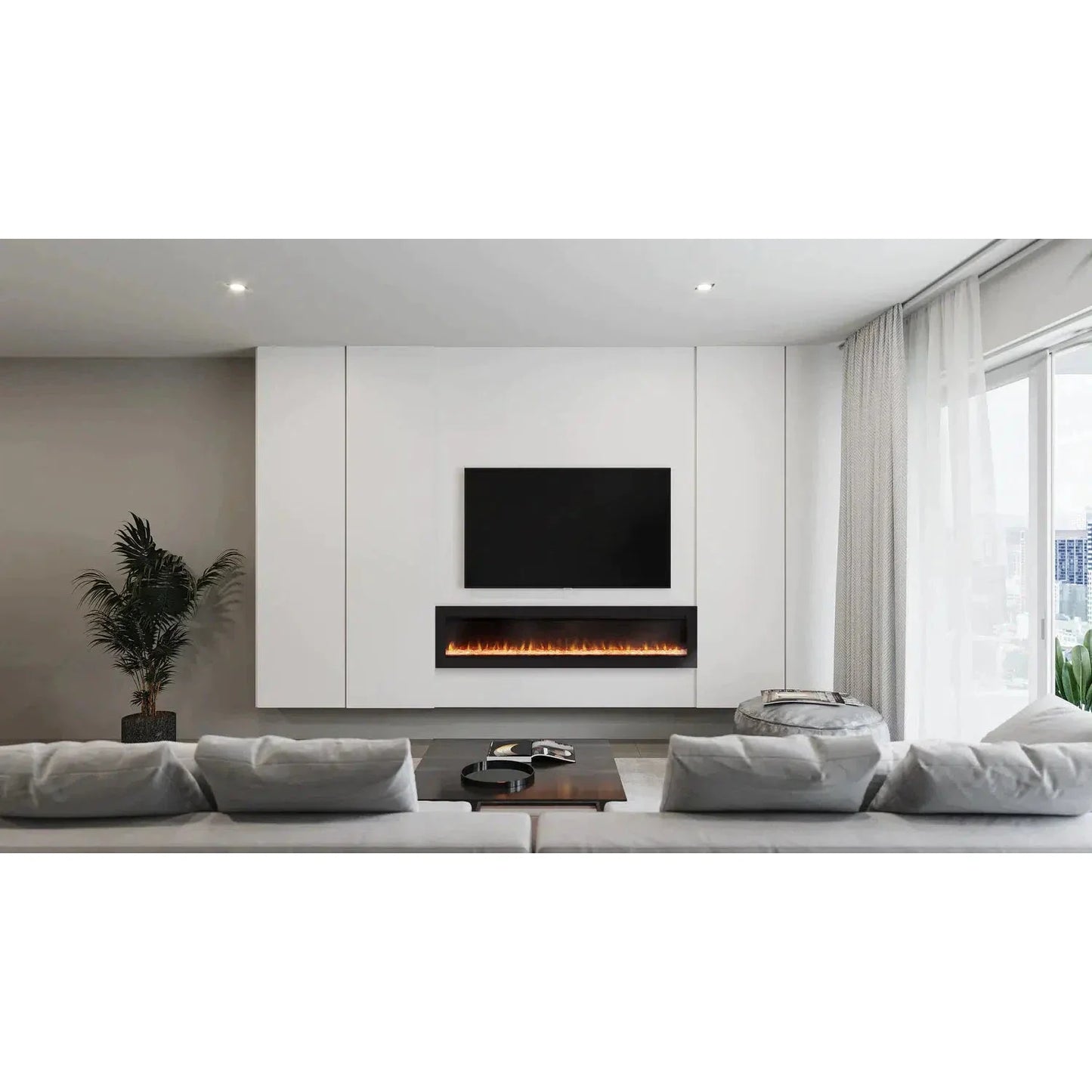 Ambe Linear72 68" Built-in Electric Fireplace