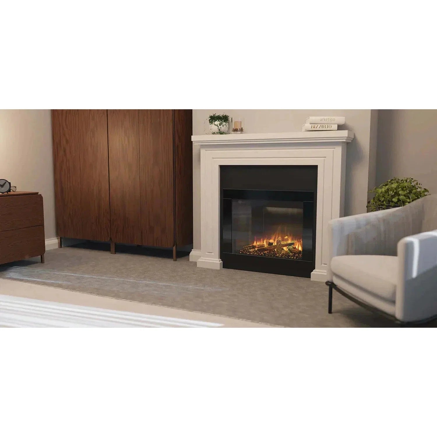 Ambe Square30 26" Built-in Electric Fireplace