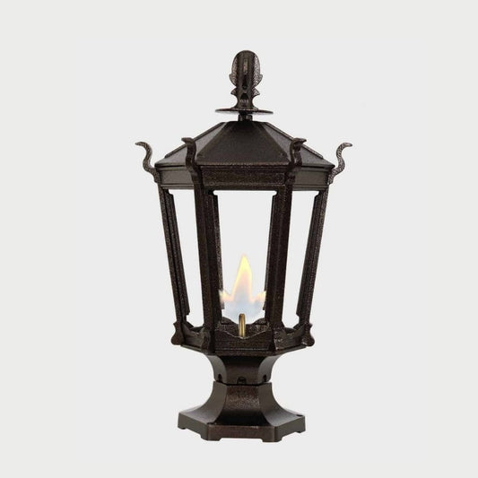 American Gas Lamp Works 13" 2900R Gothic Aluminum Pier Mount Residential Electric Light Head