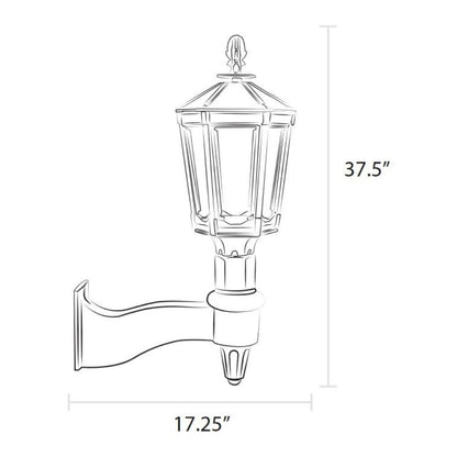 American Gas Lamp Works 16" 3100W Grand Vienna Aluminum Wall Mount Mid-Size Electric Light Head
