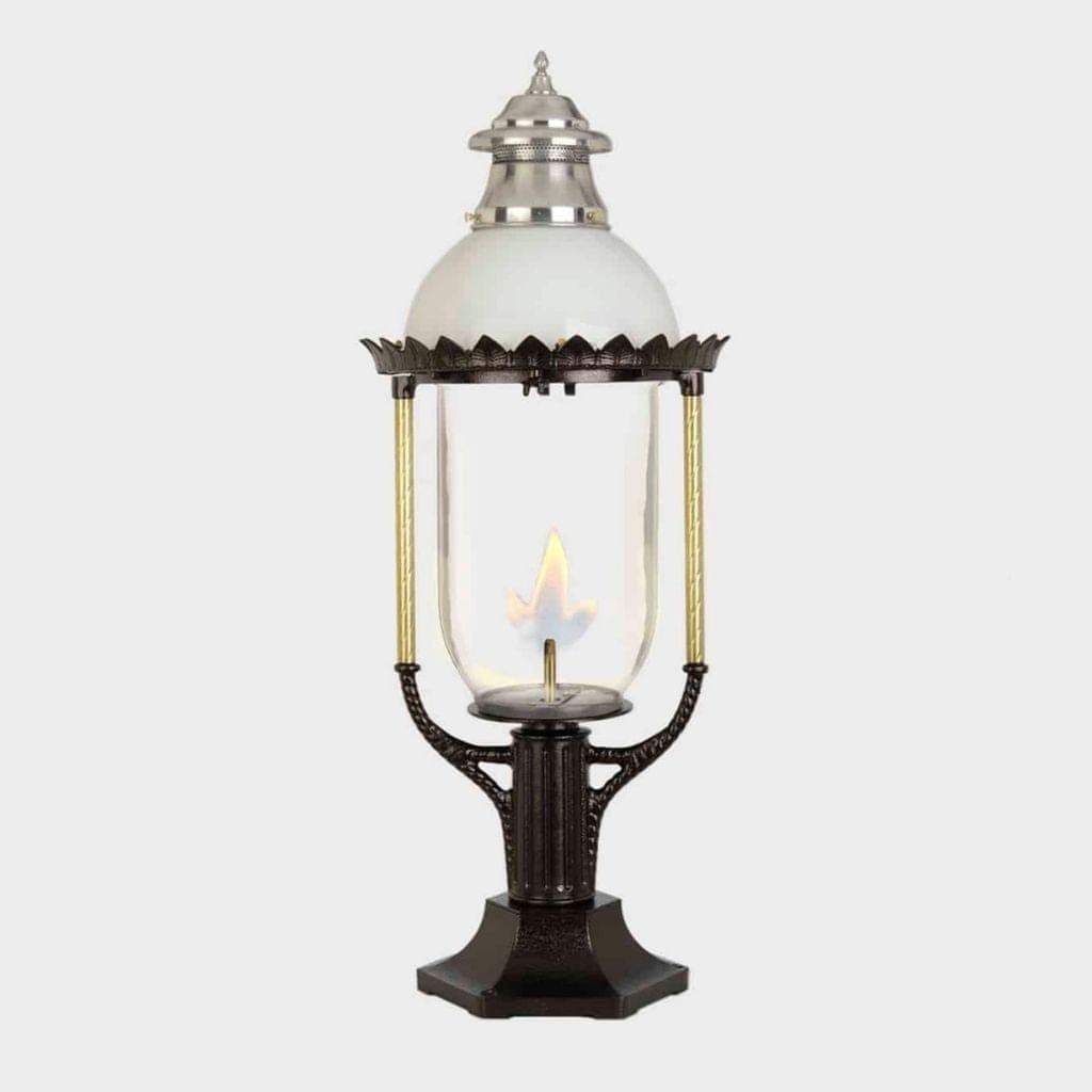 American Gas Lamp Works 17" 3600R Boulevard Aluminum Pier Mount Estate Electric Light Head