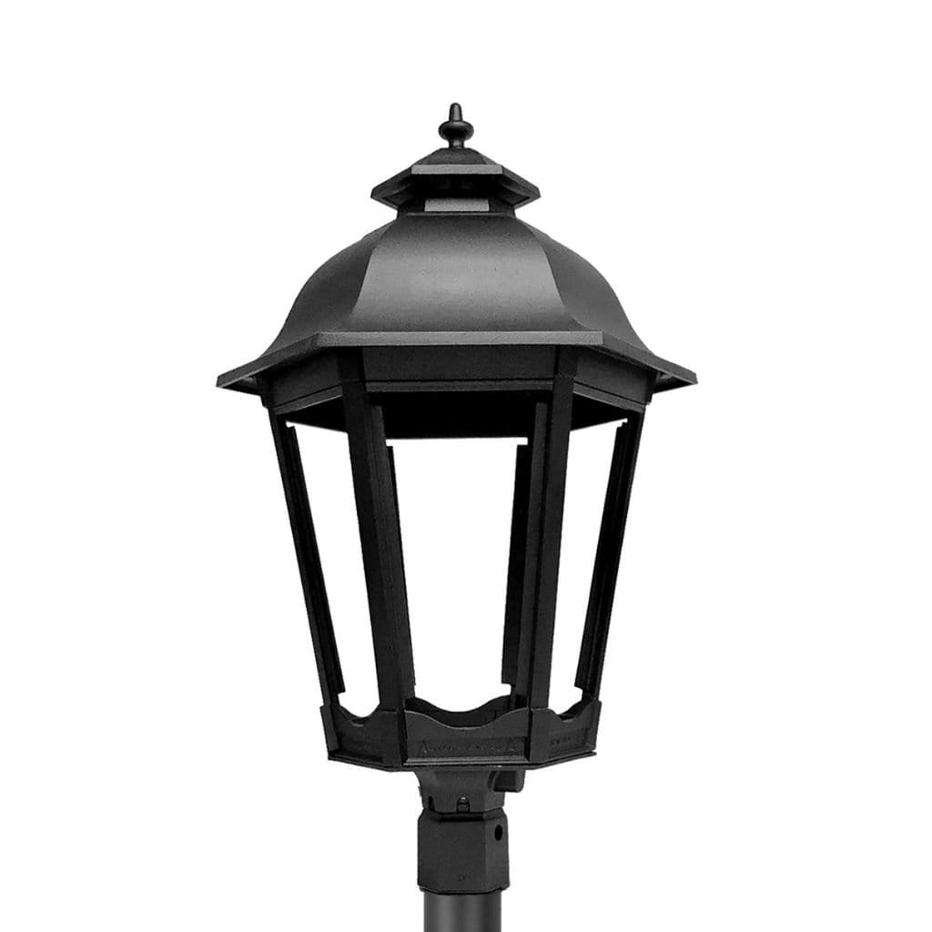 American Gas Lamp Works 19" 3200H Grand Bavarian Aluminum Post Mount Mid-Size Electric Light Head