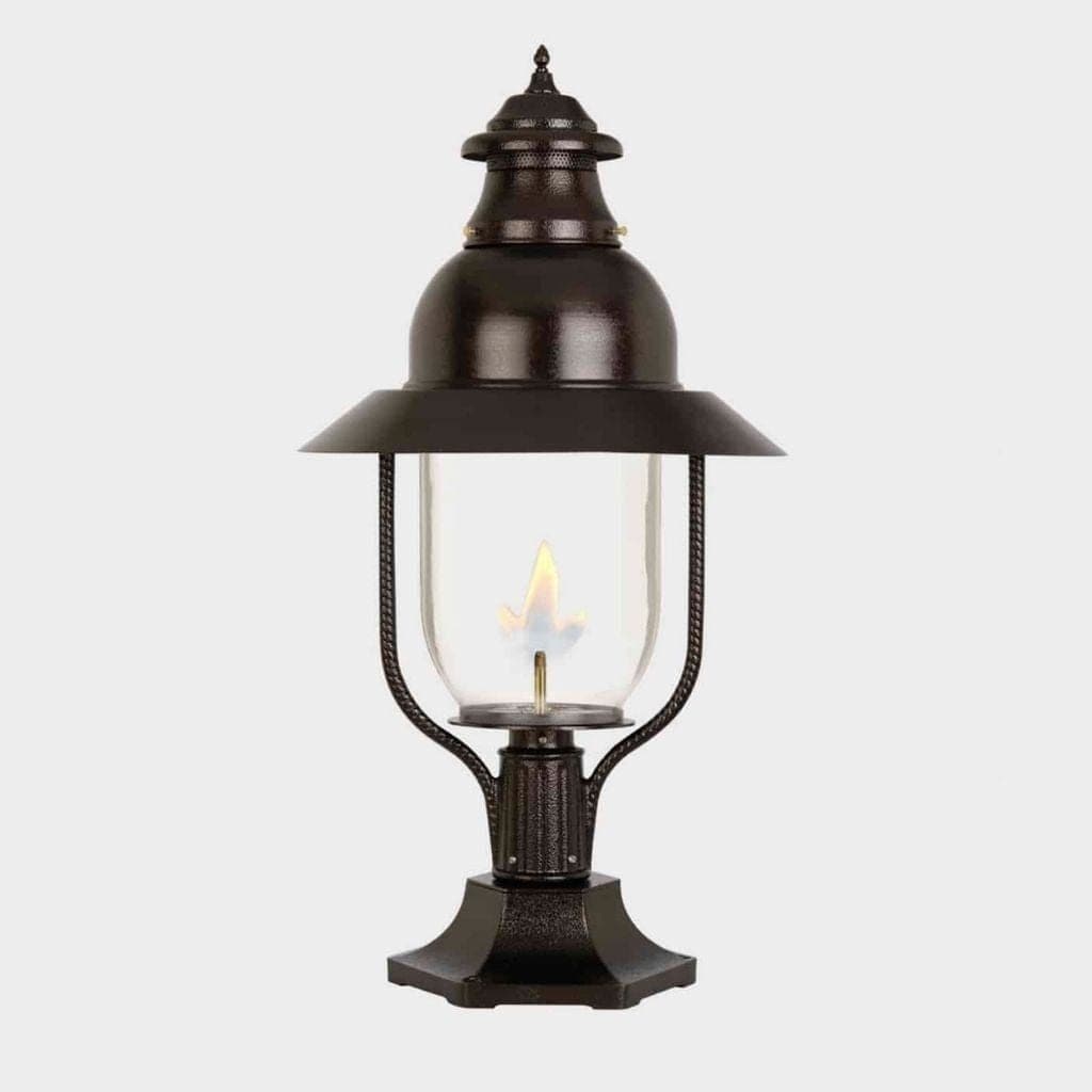 American Gas Lamp Works 21" 4300R Apollo Aluminum Pier Mount Estate Electric Light Head