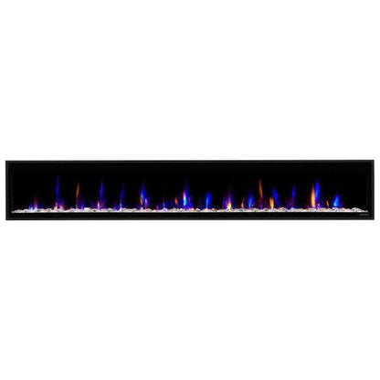 Dimplex Ignite Evolve 100" Built-in Linear Electric Fireplace With Tumbled Glass and Driftwood Media