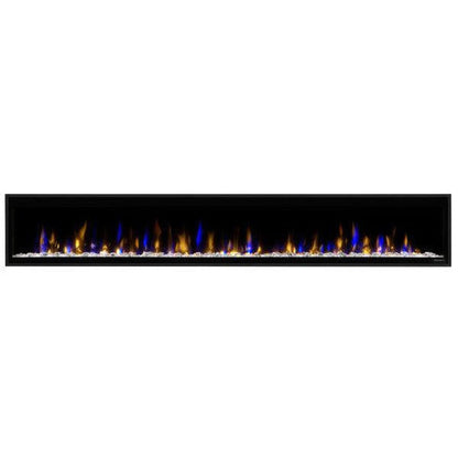Dimplex Ignite Evolve 100" Built-in Linear Electric Fireplace With Tumbled Glass and Driftwood Media