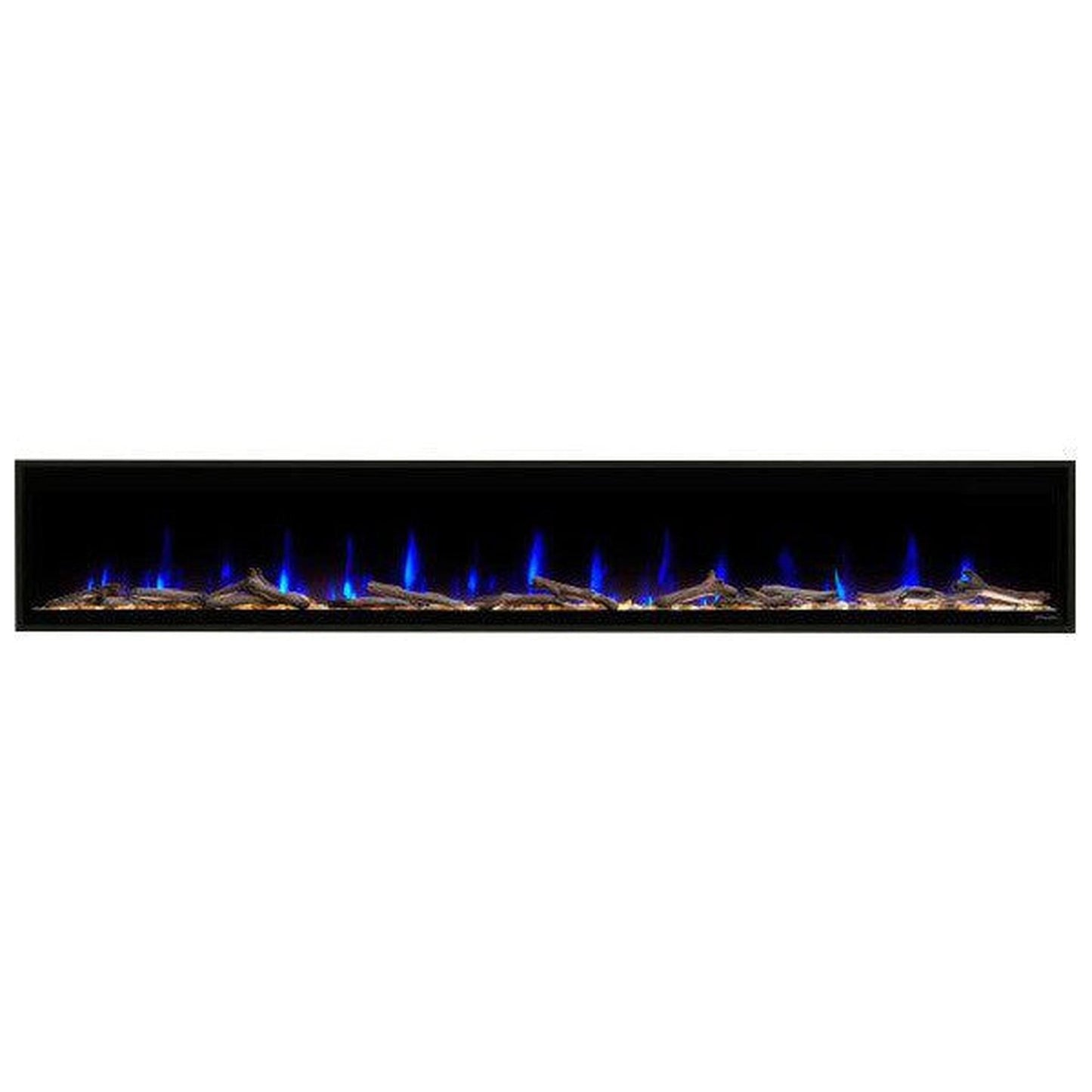 Dimplex Ignite Evolve 100" Built-in Linear Electric Fireplace With Tumbled Glass and Driftwood Media