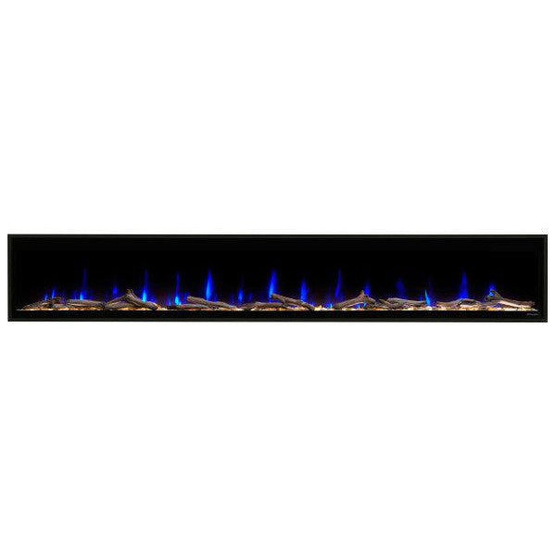 Dimplex Ignite Evolve 100" Built-in Linear Electric Fireplace With Tumbled Glass and Driftwood Media