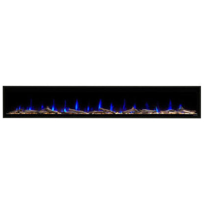 Dimplex Ignite Evolve 100" Built-in Linear Electric Fireplace With Tumbled Glass and Driftwood Media